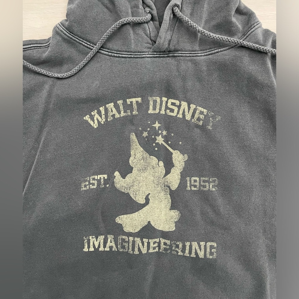 Walt Disney Imagineering Employee Exclusive Sorcerer Mickey Gray Hoodie Size S